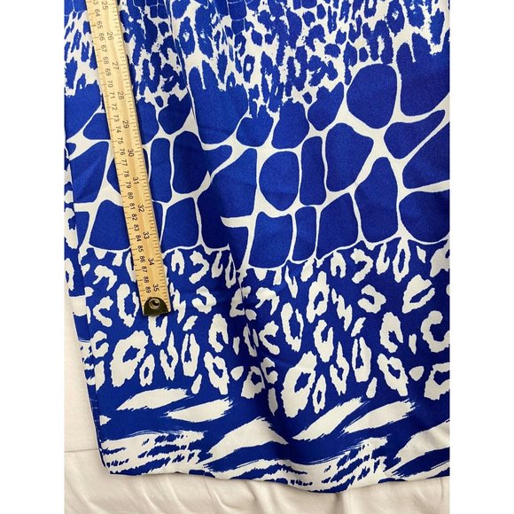 Maya Brooke Blue Dress Animal Pattern Blue Tank Sz. 16W - Picture 11 of 11